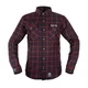 Koszula flanelowa męska motocyklowa W-TEC Black Heart Respector II - czarny z czerwonym paskiem - czarny z czerwonym paskiem