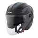 Kask motocyklowy otwarty z blendą przeciwsłoneczną W-TEC Barcela Vermella - Czarno-szaro-czerwony - Czarno-szary
