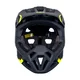 Kask downhillowy full face W-TEC Calheto ∙ odpinany regulowany daszek ∙ wentylacja 16 otworów ∙ wyjmowana wyściółka - Black Neon