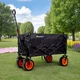 Składany wózek transportowy inSPORTline Wagoner ∙ nośność 120 kg ∙ pojemność 200 l ∙ waga 8,5 kg ∙ rama stal węglowa ∙ szerokie koła gumowe