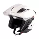 Kask motocyklowy otwarty z blendą W-TEC Putta - czarno-brązowy - Biały perłowy