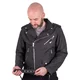 Męska skórzana kurtka motocyklowa W-TEC Brineo - Matt.czarny