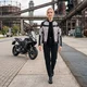 Letnia damska kurtka motocyklowa W-TEC Mirelia ∙ system AirVent ∙ protektory CE ∙ odpinana membrana ∙ elementy odblaskowe Visionight - Czarno-szary