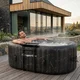 Basen pompowany / jacuzzi inSPORTline Voytano z hydromasażerm ∙ dla 2 osób ∙ 100 dysz hydromasażu ∙ podgrzewanie do 40°C ∙ filtr 1400 l/h - Czarno-złoty