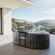 Basen pompowany / jacuzzi inSPORTline Voytano z hydromasażerm ∙ dla 2 osób ∙ 100 dysz hydromasażu ∙ podgrzewanie do 40°C ∙ filtr 1400 l/h - Czarno-złoty