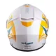 Kask motocyklowy szczękowy z blendą W-TEC Vexamo PI Graphic z Pinlockiem - Biała Grafika