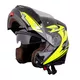 Kask motocyklowy szczękowy z blendą W-TEC Vexamo PI Graphic z Pinlockiem - Biała Grafika