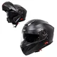 Kask motocyklowy z otwieraną szczęką + blenda W-TEC Cullo - czarny mat