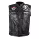 Skórzana kamizelka motocyklowa W-TEC Black Heart Rumbler - Czarny - Czarny