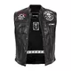 Skórzana kamizelka motocyklowa W-TEC Black Heart Rumbler - Czarny