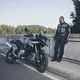 Męskie jeansowe spodnie motocyklowe W-TEC Pawted z membraną wodoodporną - Ciemny niebieski