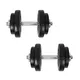 Zestaw: gryf prosty, 2 gryfy krótkie, obciążenie, zaciski inSPORTline BS08 3-50 kg