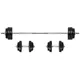 Zestaw: gryf prosty, 2 gryfy krótkie, obciążenie, zaciski inSPORTline BS08 3-50 kg