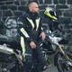 Męska kurtka motocyklowa W-TEC Brandon - Czarny-fluo żółty