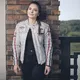 Damska skórzana kurtka motocyklowa W-TEC Sheawen Lady White - Biały
