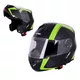 Kask motocyklowy szczękowy W-TEC Vexamo z blendą - Czarno-zielony - Czarno-zielony