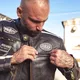 Męska skórzana kurtka motocyklowa W-TEC Makso - czarny z naszywkami
