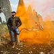 Męskie dżinsy motocyklowe W-TEC Grandus - Niebieski