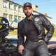 Męska skórzana kurtka motocyklowa W-TEC Black Heart Wings Leather Jacket - Czarny