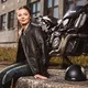Damskie jeansowe spodnie motocyklowe W-TEC Bolftyna - Niebieski-czarny