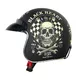 Kask motocyklowy otwarty chopper W-TEC Black Heart Kustom - Skull Horn, matowy czarny
