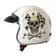 Kask motocyklowy otwarty chopper W-TEC Black Heart Kustom - Skull Horn, matowy czarny