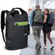 Wodoodporny plecak motocyklowy W-TEC Uphills - Khaki - Czarny