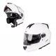 Kask motocyklowy szczękowy W-TEC Vexamo z blendą - Czarno-zielony - Biały