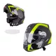 Kask motocyklowy szczękowy W-TEC Vexamo PP z Pinlockiem - Biały - Czarno-zielony