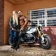Męskie spodnie jeansy motocyklowe W-TEC Oliver - Niebieski