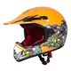Młodzieżowy kask motocyklowy W-TEC V310 enduro - Czarny LRB - Zombie neon pomarańczowy