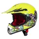 Młodzieżowy kask motocyklowy W-TEC V310 enduro - Czarny LRB - Neonowa zieleń zombie