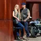 Damskie dżinsy motocyklowe W-TEC Alfreda CE - Niebieski