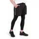 Legginsy męskie 2w1 inSPORTline Closefit - Czarny - Czarny