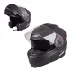 Kask motocyklowy z blendą Flip-Up W-TEC Pezzon - biało-brązowy - czarny mat