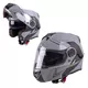 Kask motocyklowy szczękowy W-TEC Vexamo z blendą - Czarno-zielony - Czarno-szary