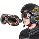 Kask motocyklowy W-TEC Angeric Gloss Black z goglami Steamrust - Gloss Black