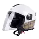 Kask motocyklowy otwarty W-TEC V586 z blendą - Biały perłowy