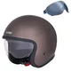 Kask motocyklowy W-TEC Valkorne Marron ∙ homologacja ECE 22.06 ∙ wyjmowana wyściółka ∙ szybkozłączka ∙ do okularów - mocna kawa