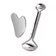 Metalowy zestaw do masażu Face roller i Gua Sha inSPORTline Comesta Set