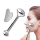 Metalowy zestaw do masażu Face roller i Gua Sha inSPORTline Comesta Set
