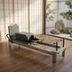 Reformer do pilatesu inSPORTline Oquiler ∙ system sprężynowy ∙ nośność 150 kg ∙ rama aluminiowa ∙ box w zestawie - Zielony-niebieski