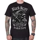Męska koszulka T-shirt na motocykl Black Heart Huron ∙ 100% bawełna ∙ krótki rękaw ∙ stylowy nadruk ∙ dla miłośników motocykli - Czarny - Czarny