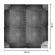 Zestaw 16x Mata ochronna pod sprzęt inSPORTline Rubber puzzle 1,2 cm
