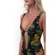 Damski jednoczęściowy strój kąpielowy Nebbia High Energy Monokini 560 - Zielona dżungla