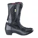 Damskie skórzane buty motocyklowe W-TEC Kurkisa - Czarny