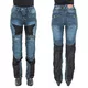 Damskie jeansowe spodnie motocyklowe W-TEC Bolftyna - Niebieski-czarny