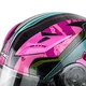Kask motocyklowy z blendą Flip-Up W-TEC Pezzon Magenta - Różowo-czarny