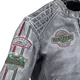 Męska skórzana kurtka motocyklowa W-TEC Sheawen Waxed Grey - szara - Szary
