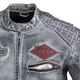 Męska skórzana kurtka motocyklowa W-TEC Sheawen Waxed Grey - szara - Szary